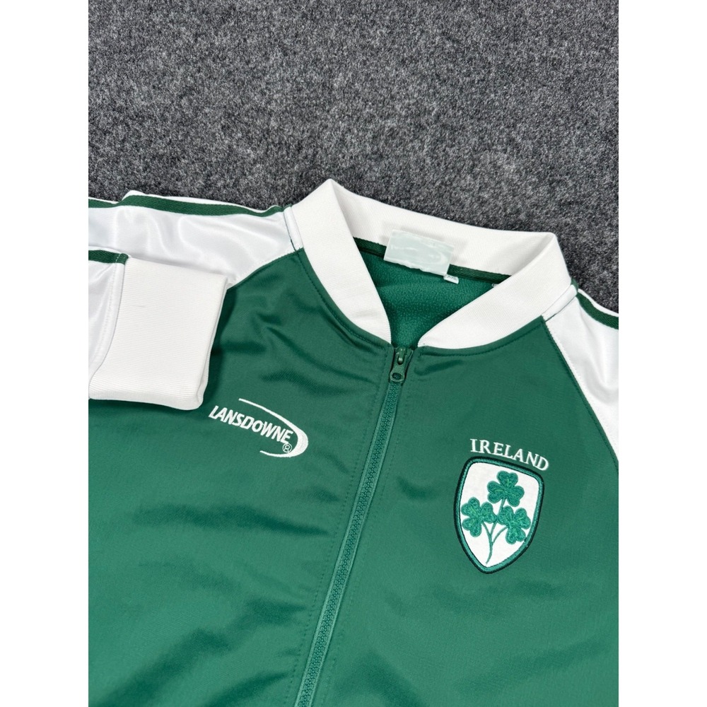 Lansdowne Ireland Track Jacket Full Zip Green White Shamrock XXL